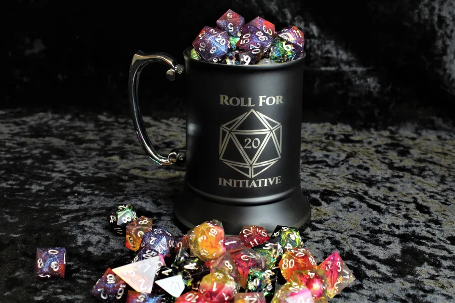 Engraved Stainless Steel Tankard | Choice Of Designs | DND Tabletop Gaming Accessory | RPG Gift | Dungeons and Dragons, Pathfinder etc