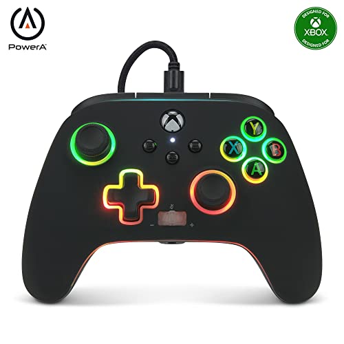 PowerA Spectra Infinity Enhanced Wired Controller For Xbox Series X|S, Gamepad, Wired Video Game Controller, Gaming Controller, Xbox One, Officially Licensed (Xbox Series X) - Black - Single