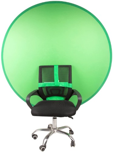 LENCARTA® Green Screen Chair Background | 142cm for Tik Tok, Portable Chair Background, Pop Up Greenscreen Backdrop Kit | Perfect For Streaming webcam on Zoom Studio, Video Chat, Youtube Backdrop