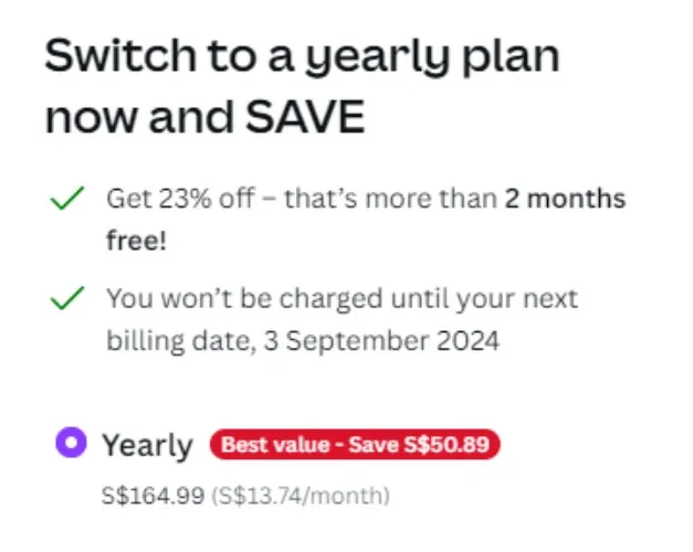 Canva annual membership 