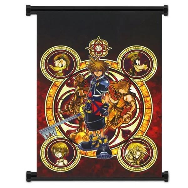 1 X Kingdom Hearts Game Fabric Wall Scroll Poster (16"x23") Inches - 