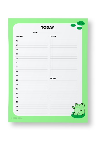 Moss Frog Daily Planner Desk Pad
