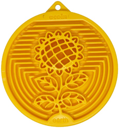 Earth Nylon eCoin Durable Enrichment Snacking Coin - Earth ecoin - yellow