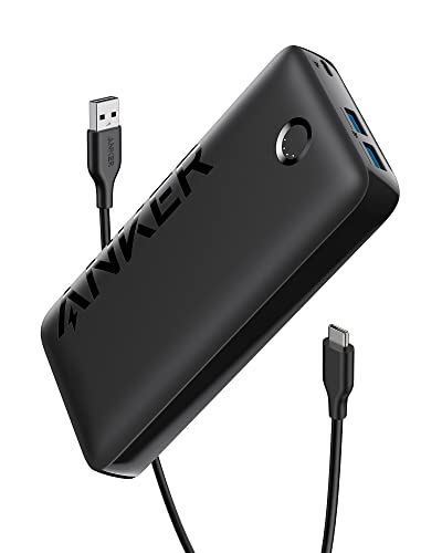 Anker Power Bank, 20,000mAh Portable Charger with USB-C Fast Charging, Works for iPhone 15/15 Plus/15 Pro/15 Pro Max, iPhone 14/13/12 Series, Samsung, iPad Pro, AirPods, Apple Watch, and More - black