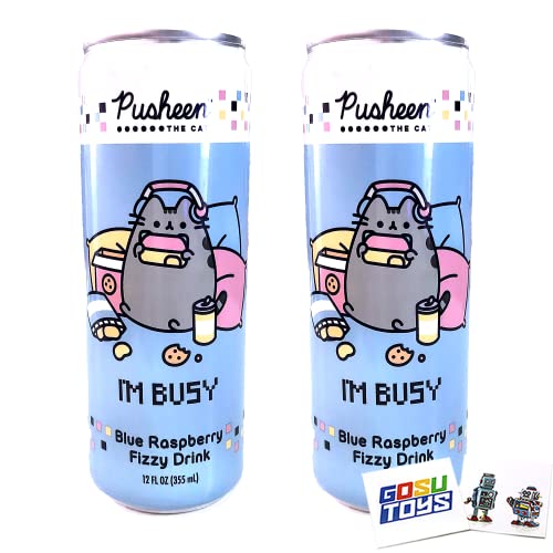 Pusheen Blue Raspberry Fizzy Drink (2 Pack)