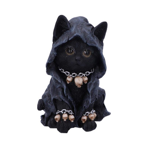 Nemesis Now Feline Cloaked Grim Reaper Cat Figurine, Polyresin, Black