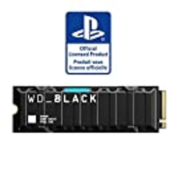 WD_BLACK 2TB SN850 NVMe SSD for PS5 Consoles Solid State Drive with Heatsink - Gen4 PCIe, M.2 2280, Up to 7,000 MB/s - WDBBKW0020BBK-WRSN