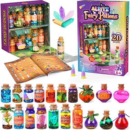 Alritz Fairy Potions Kit - Magic Mix Kit 20 Bottles, Mother's Day Decorations Garden Crafts Birthday Gifts Toys for Girls 6 7 8 9 10 Years Old
