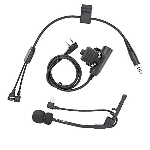 Y Cable Connector Boom Microphone Kenwood U94 PTT Compatible with COMTA Headsets Short
