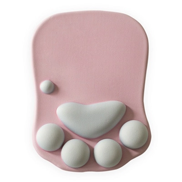 Cat Paw Mouse Pad Wrist Rest Paw Print Mouse Pad with Wrist Support Cat Lover Gifts - White