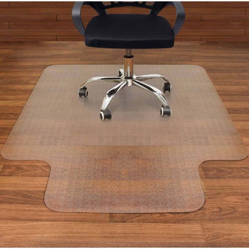 AiBOB Office Chair Mat for Hardwood Floors, 45 X 53 in, Heavy Duty Floor Mats for Computer Desk, Easy Glide for Chairs, Flat Without Curling