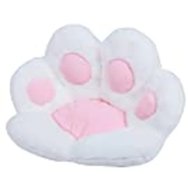 TERUIPE Cat Paw Cushion Soft Cute Seat Cushion Bear Paw Warm Floor Pillow Seat Pad for Kitchen Bedroom Living Room Office Game Chair and Festive (White, 27.5 x 23.6 inch)