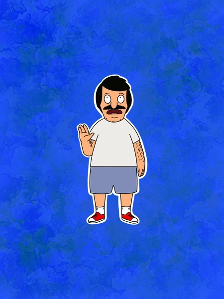Gene Belcher as Bob Laptop Sticker | Bob's Burgers