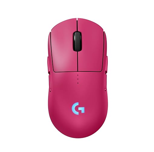 Logitech G PRO 2 Lightspeed Wireless Gaming Mouse, Right- or Left-Handed Mouse with up to 4 Customizable and Switchable Magnetic Side Buttons, 32k DPI Sensor, USB-C Charging, for PC/Mac - Magenta - Magenta - Gen 2
