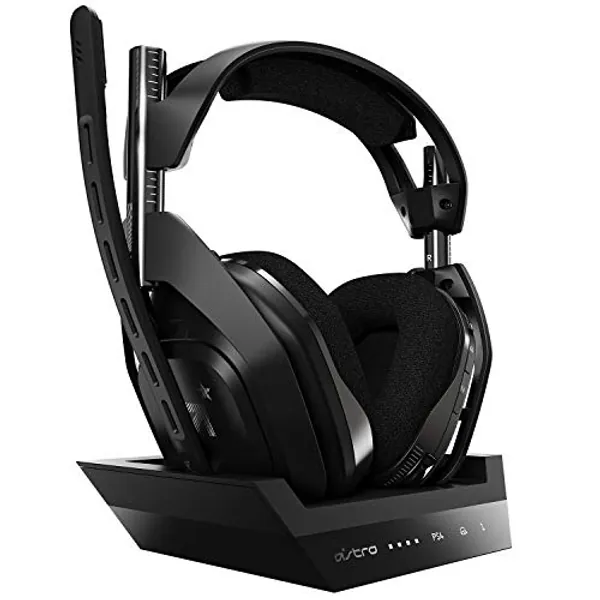ASTRO Gaming A50 Wireless Headset + Base Station Gen 4 - Compatible With PS5, PS4, PC, Mac - Black/Silver - PlayStation 5, PlayStation 4 & PC