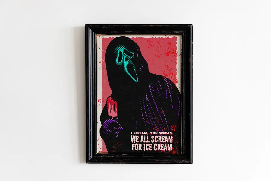 Ghostface with Ice Cream - 5x7 inch print