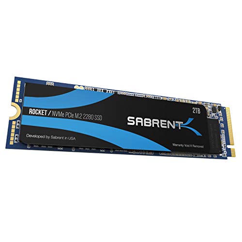 SABRENT 2TB Rocket NVMe PCIe M.2 2280 Internal SSD High Performance Solid State Drive (SB-ROCKET-2TB) - 2TB