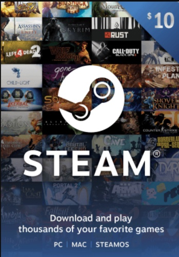 Steam $10 Gift Card