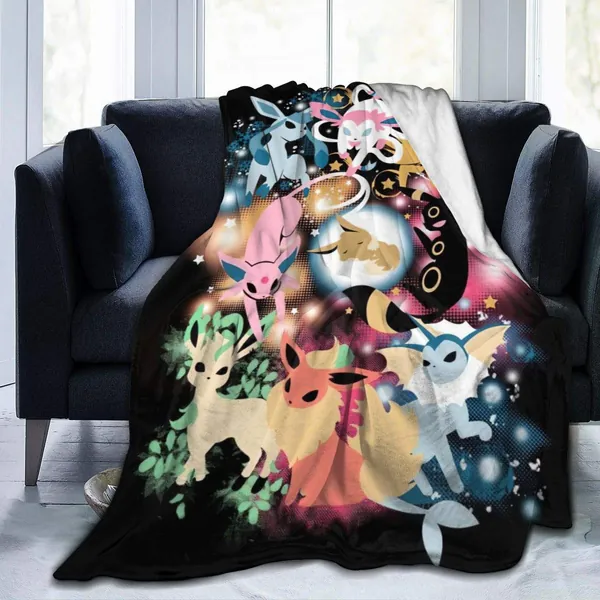 Ultra Soft Flannel Fleece Plush Bed Blanket Cozy Lightweight Warm Bedding Microplush Suitable All Season (80"x60", Black-1)