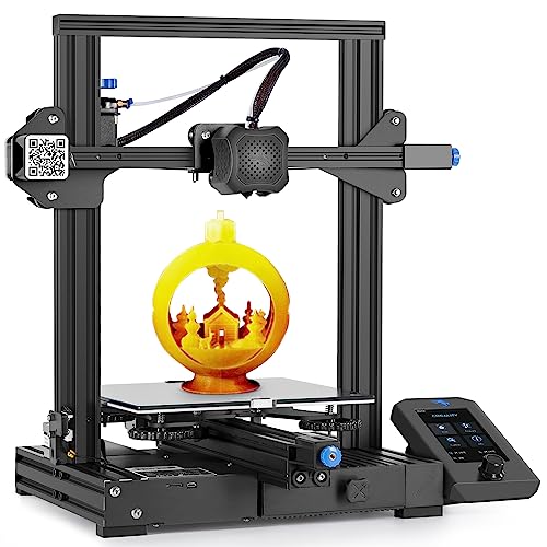Official Creality Ender 3 V2 Upgraded 3D Printer with Silent Motherboard Branded Power Supply Carborundum Glass Platform Resume Printing Function, DIY FDM 3D Printers Printing Size 8.66x8.66x9.84 inch - Ender 3 V2