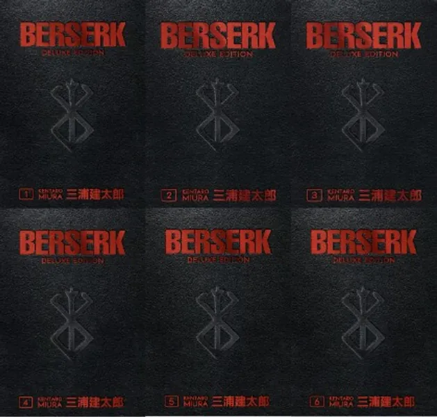 Berserk Deluxe Edition Series 6 Books Collection (vol 1-6 Berserk Deluxe Volume 1, Berserk Deluxe Volume 2, Berserk Deluxe Volume 3, Berserk Deluxe Volume 4, Berserk Deluxe Volume 5, Berserk Deluxe Volume 6) by Kentaro Miura