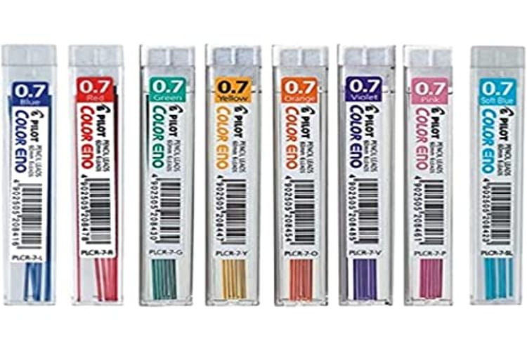 Pilot Color Eno Mechanical Pencil Lead - 0.7mm - 8 Color Set