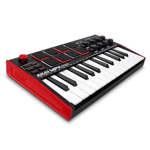 AKAI Professional MPK Mini MK3 - 25 Key USB MIDI Keyboard Controller With 8 Backlit Drum Pads, 8 Knobs and Music Production Software Included - Standard - MPK Mini Only