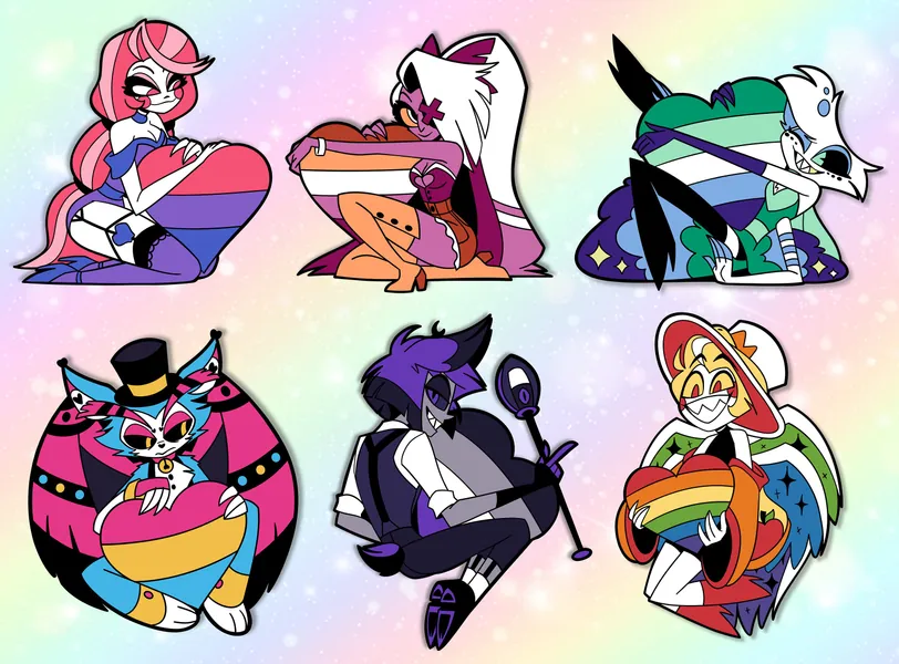 Hazbin Hotel Pride Enamel Pins - Pan Husk