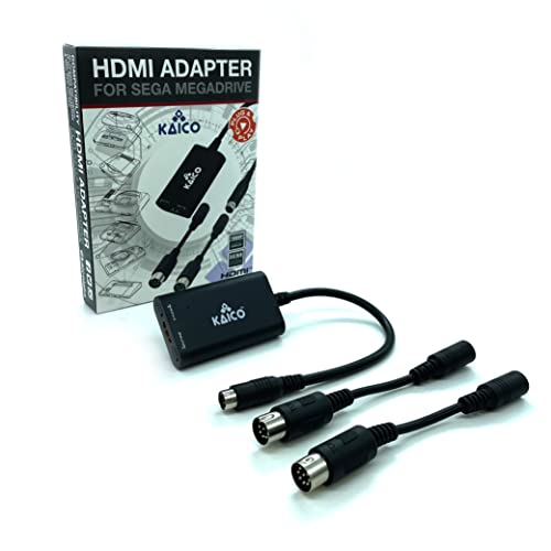 Kaico SEGA Megadrive 1080p HDMI Adapter - For use with Sega Genesis - Supports S Video output – Supports PAL and NTSC Consoles – Aspect Ratio Switch for 16:9 or 4:3
