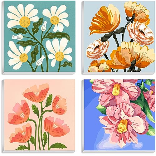 Amphol Flowers - Painting Number Kits with Frame