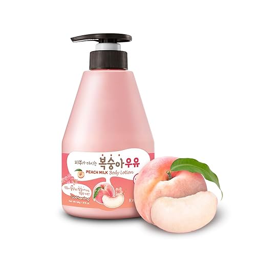 WELCOS KWAILNARA Peach Milk Body Lotion – Korean Body Lotion for Smooth & Soft Skin 560 g / 19.75 Fl. Oz - Peach - 19.75 Fl Oz (Pack of 1)