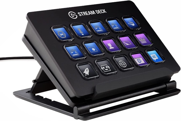 Elgato Stream Deck Classic - Live production controller with 15 customizable LCD keys and adjustable stand, trigger actions in OBS Studio, Streamlabs, Twitch, YouTube and more, works with PC/Mac - Stream Deck 15 Keys (Classic)