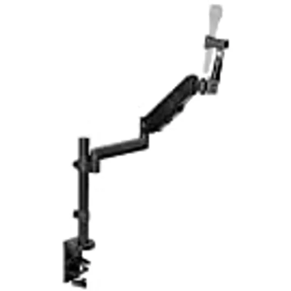 VIVO Black Height Adjustable Pneumatic Spring Microphone Counterbalance Arm Mount, Compact Mic Stand with Mounting Clamp STAND-MIC01