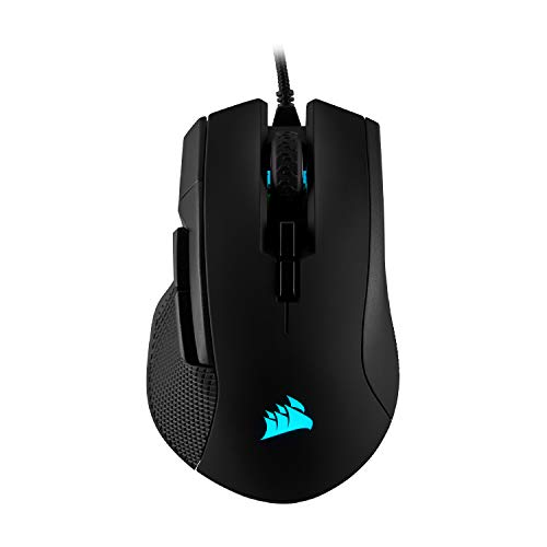 CORSAIR IRONCLAW RGB Wired FPS/MOBA Gaming Mouse – 18,000 DPI – 7 Programmable Buttons – Designed for Large Hands – iCUE Compatible – PC, Mac, PS5, PS4, Xbox – Black - Wired - Single