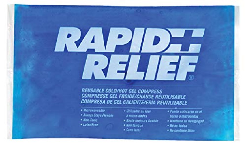 Rapid Relief Reusable Hot & Cold Gel Compress with Contour-Gel 5 1/4x9-Inch Medium Cold Compress Blue Gel Ice Pack for Injuries… - Cold/Hot Packs