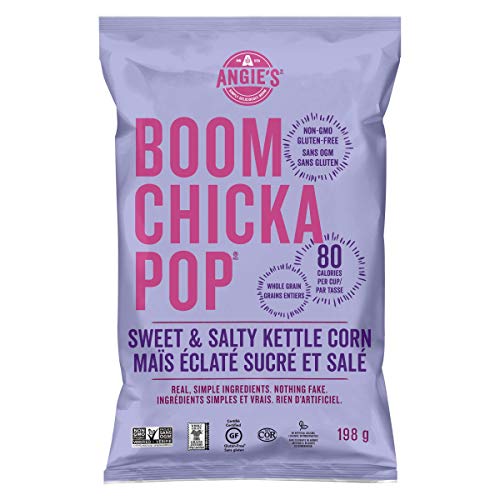 Angie’s BOOMCHICKAPOP® | Non GMO | Gluten Free | Vegan |Ready-to-Eat Popcorn - Sweet & Salty Kettle Corn (198g, 1 Count) - Sweet & Salty Kettle Corn - 198 g (Pack of 1) - 1
