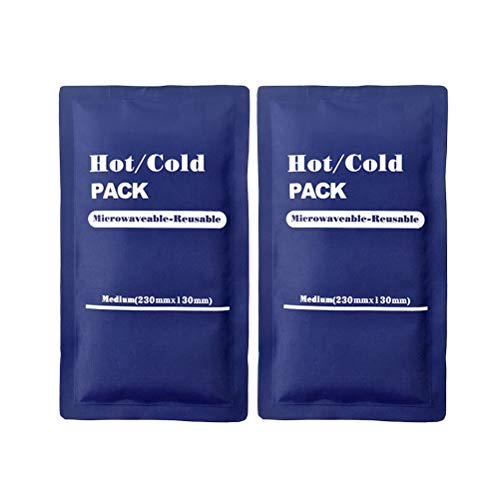 LIOOBO 2PC Large Gel Ice Pack Wrap for Injuries, Hot Cold Therapy Relief for Hip Surgery, Back Pain, Shoulder Aches, Elbow Bruised, Knee Replacement