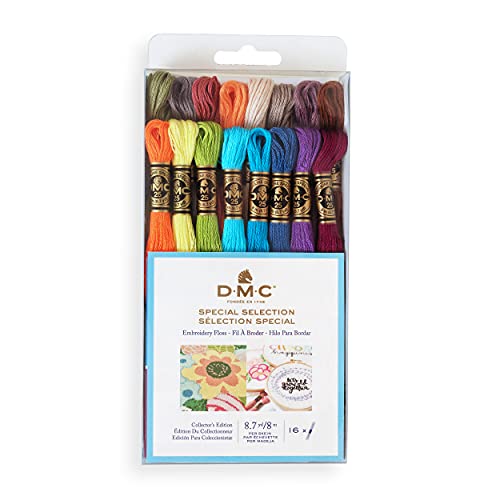 DMC Embroidery Floss Pack 8.7yd 16/Pkg - 8.7 Yards - New Floss Colors