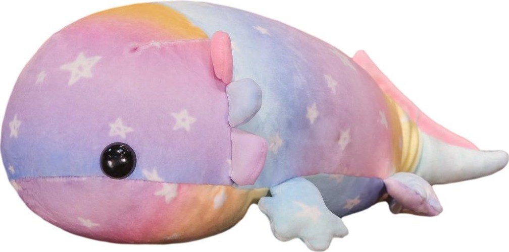 Axolotl Plushie - Rainbow / 14" / 37 cm