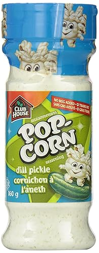 Club House, Quality Natural Herbs & Spices, Popcorn Seasoning, Dill Pickle, 160g - Dill Pickle Seasoning - 160 g (Pack of 1)