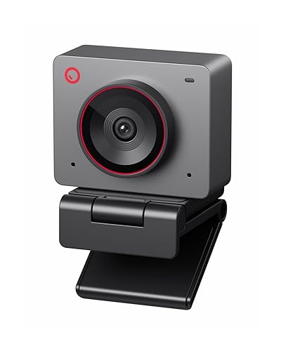 OBSBOT Meet 2-4K Webcam for PC with 1/2" Sensor, AI Framing & Autofocus, Beauty Mode, Lightweight, Gesture Control, HDR, Dual Microphone, 60 FPS, Web Cam for Streaming, Meeting, Gaming. (Space Grey) - Space Grey