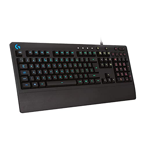 Logitech G213 Prodigy Gaming Keyboard, LIGHTSYNC RGB Backlit Keys, Spill-Resistant, Customizable Keys, Dedicated Multi-Media Keys – Black - RGB Keyboard