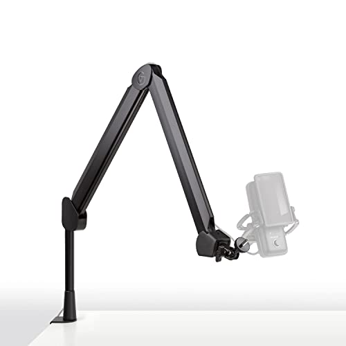 Elgato Wave Mic Arm – swivel suspension boom, hidden cable channels, versatile desk clamp, counterweight, 1/4“-3/8“-5/8“ mic mounts, studio, broadcast, streaming, work from home, professional mic arm - High Rise - Wave Mic Arm