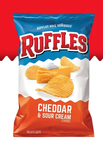 Ruffles Cheddar & Sour Cream Potato Chips 6.5oz (x2)