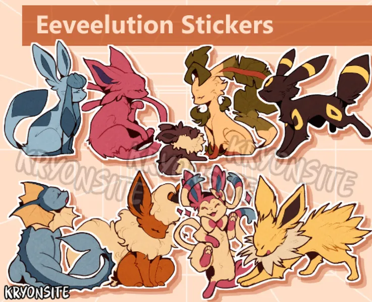 Evolution Vinyl Stickers - Jolteon