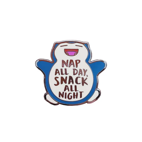 Naps And Snacks Pokemood Hard Enamel Pin