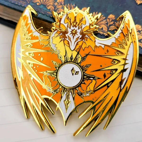 Sun Dragon - Solar Eclipse (Black Sun) Dragon Enamel Pin
