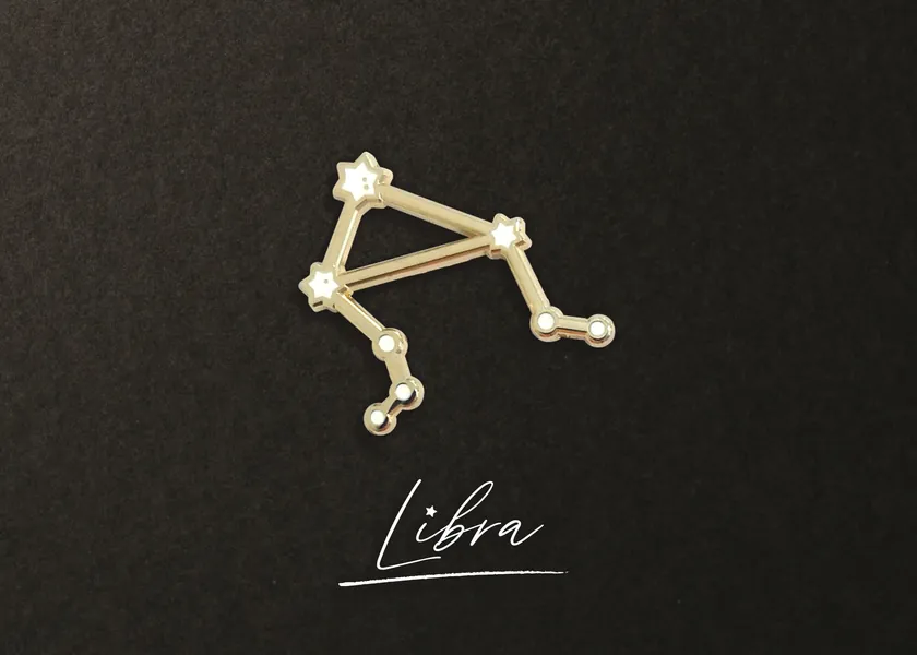 Libra Zodiac Constellation Pin