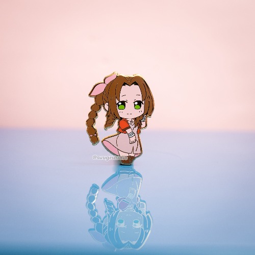 Final Fantasy 7 Aerith Gainsborough Hard Enamel Pin - [A Grade] / Locking Clasp