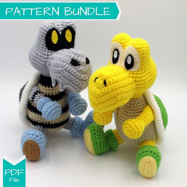 Crochet Pattern Bundle: Turtle and Spooky Turtle Amigurumi PDF [English]